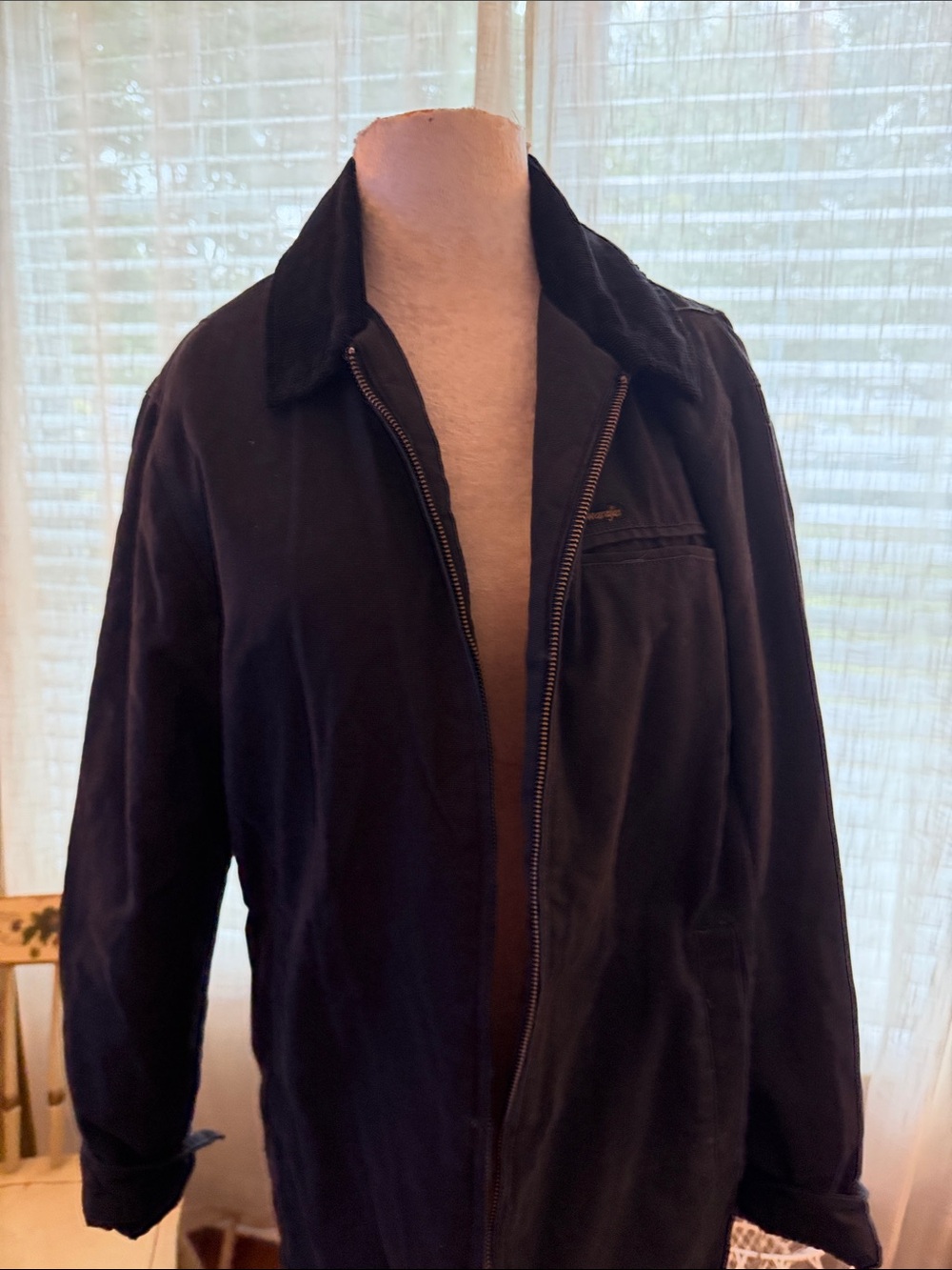 Wrangler Men's Dark Black Zip Shirt Jacket